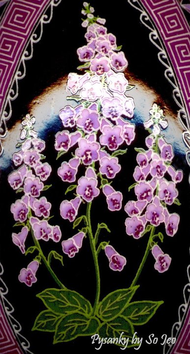 Foxglove Digitalis Ukrainian Easter Egg Pysanky By So Jeo